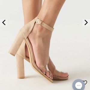Clear Band High Ankle Strap High Heel